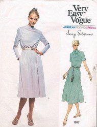 1817 JERRY SILVERMAN EZ STRETCH KNIT COWL SS-LS DRESS PATTERN 14